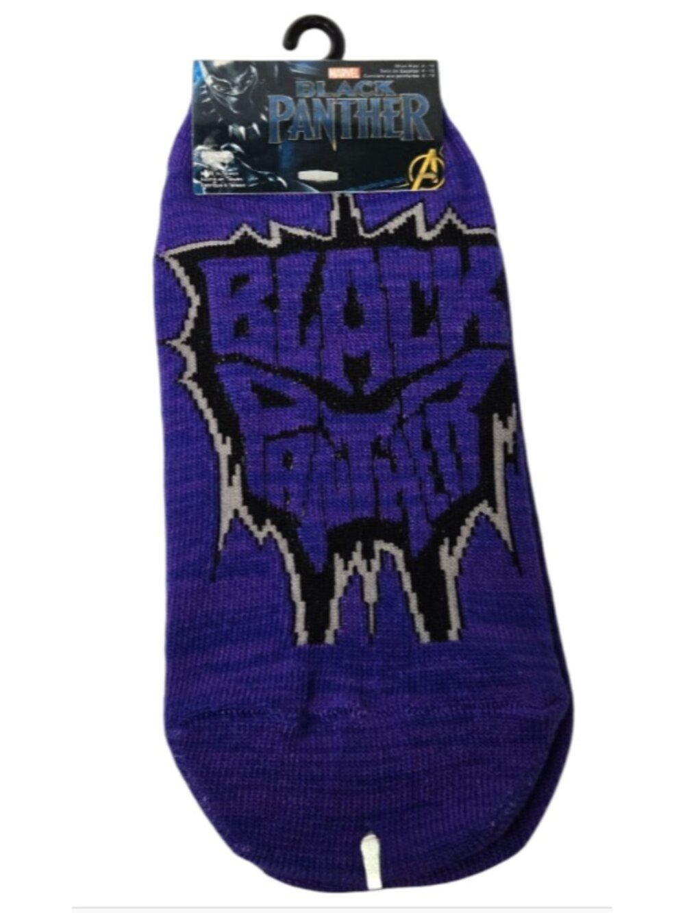 Marvel Black Panther Movie Memorabilia Socks No Show Purple Adult Size 4-10 NWT